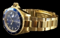 Rolex Submariner Gold Case Blue Dial For Men