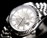 Rolex Date-Just Silver Case Silver Dial For Men