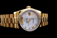 Rolex Day-Date Gold Case Mother of Pearl Blue Dial For Men