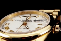 Rolex Day-Date Gold Case White Dial For Men