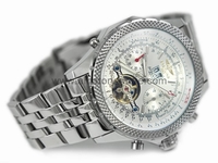 Breitling Bentley Motors Silver Case White Dial For Men