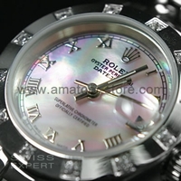 Rolex Date-Just Silver Case Mother Of Pearl Pink Dial For Women