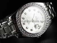 Rolex Day-Date Silver Case Silver Dial For Men