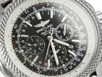 Breitling Bentley Motors Silver Case Black Dial For Men