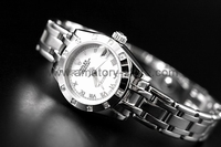 Rolex Date-Just Silver Case White Dial For Women