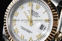 Rolex Day-Date Silver Case White Dial For Men