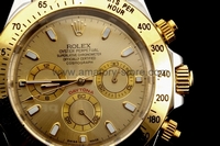 Rolex Daytona Silver Case Gold Dial For Men