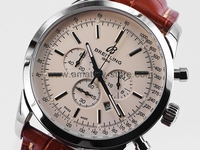 Breitling Transocean Silver Case Cream Dial For Men