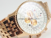 Breitling Navitimer Gold Case White Dial For Men