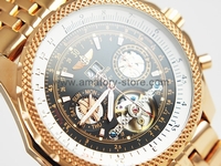 Breitling Bentley Gold Case Black Dial For Men