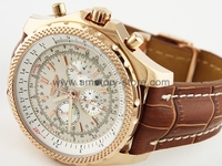 Breitling Bentley Rose Gold Case Beige Dial For Men