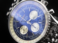 Breitling Navitimer Silver Case Blue Dial For Men