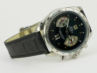 Tag Heuer Carrera Calibre 17 Silver Case Black Dial For Men