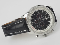 Breitling Bentley Motors Silver Case Black Dial For Men