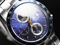 Tag Heuer Carrera Silver Case Blue Dial For Men