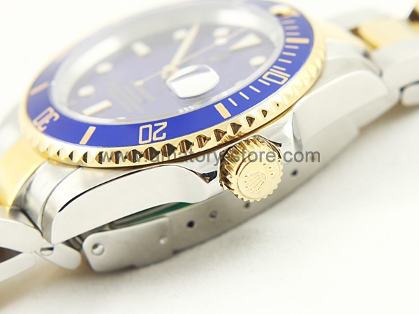 Rolex Submariner Two Tone Case Blue Dial Blue Bezel For Men