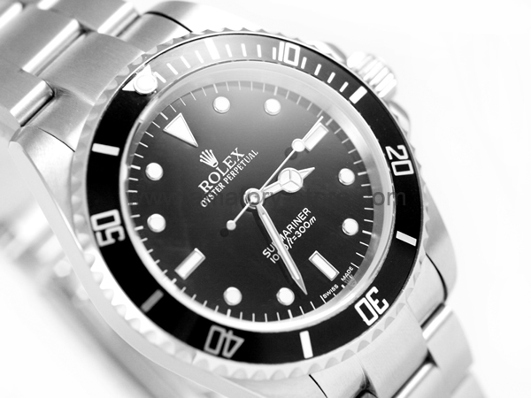 Rolex Submariner Silver Case Black Dial For Men