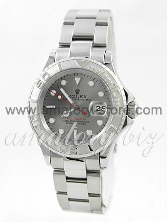 Rolex Yacht-Master Silver Case Grey Dial For Men