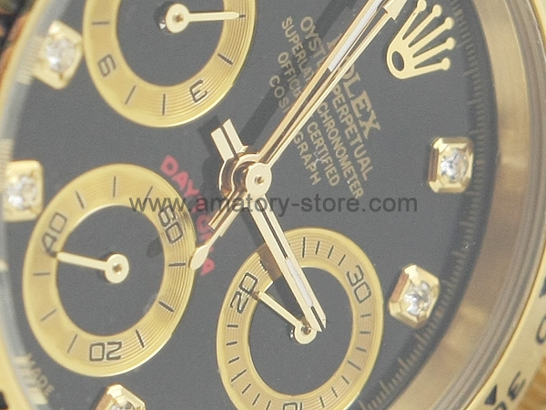 Rolex Daytona Gold Case Black Dial For Women