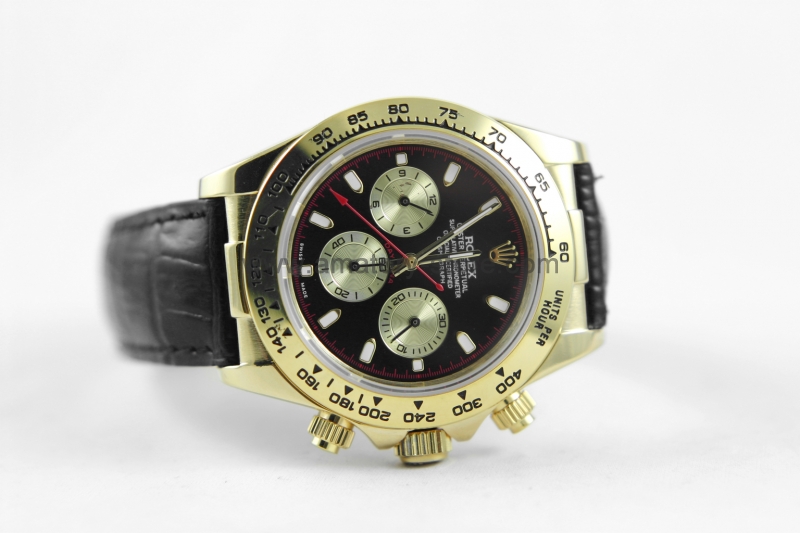 Rolex Daytona Gold Case Black Dial For Men