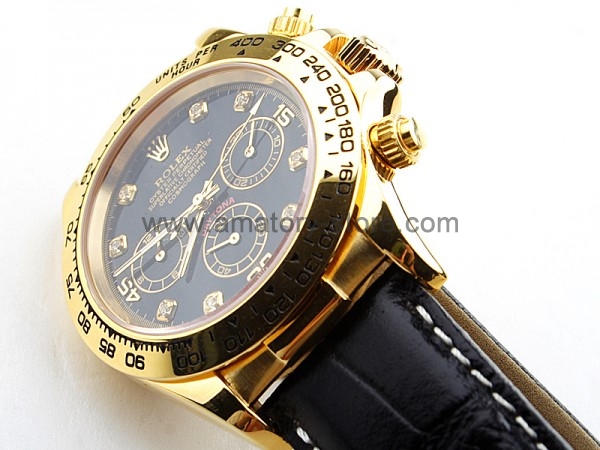 Rolex Daytona Gold Case Black Dial For Men