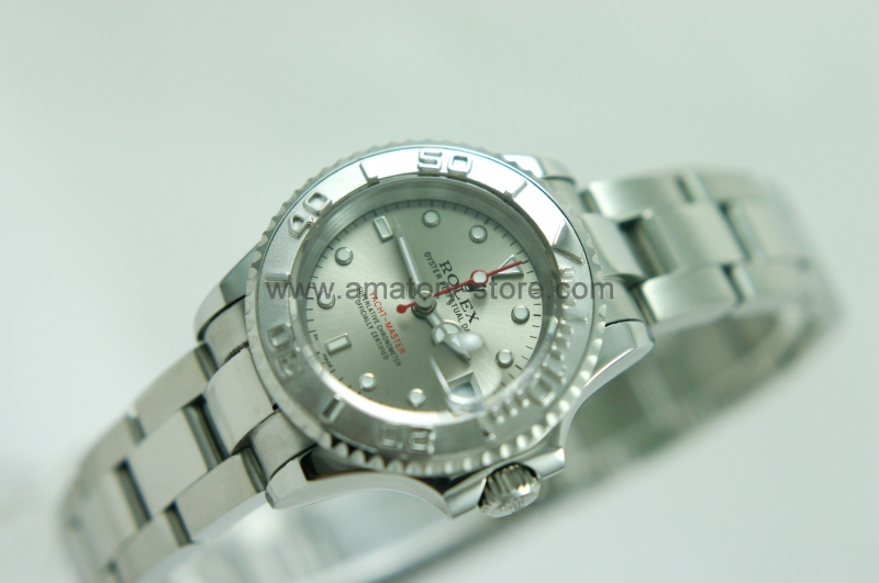 Rolex Yacht-Master Silver Case Grey Dial For Women