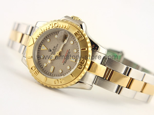 Rolex Yacht-Master Two Tone Case Sand Dial For Women