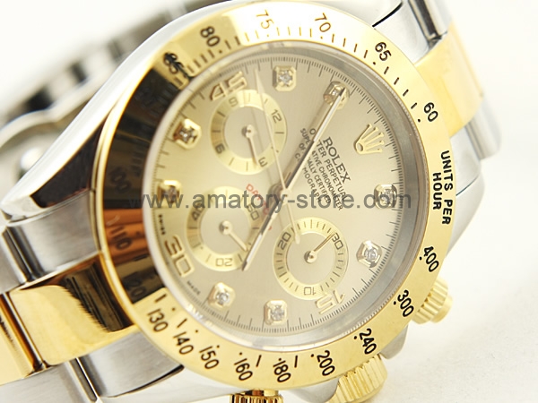 Rolex Daytona Two Tone Case Gold Dial For Men