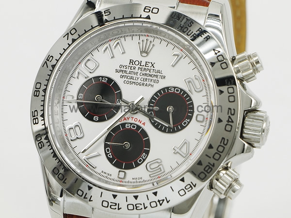 Rolex Daytona Silver Case White Dial For Men