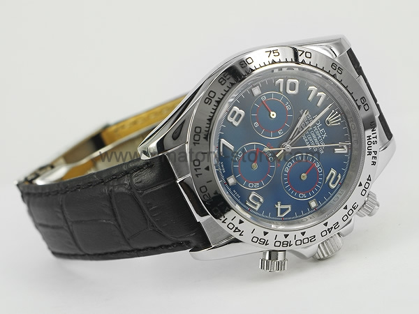 Rolex Daytona Silver Case Blue Dial For Men