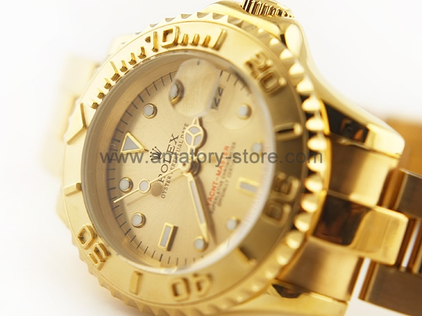 Rolex Yacht-Master Gold Case Gold Dial For Women