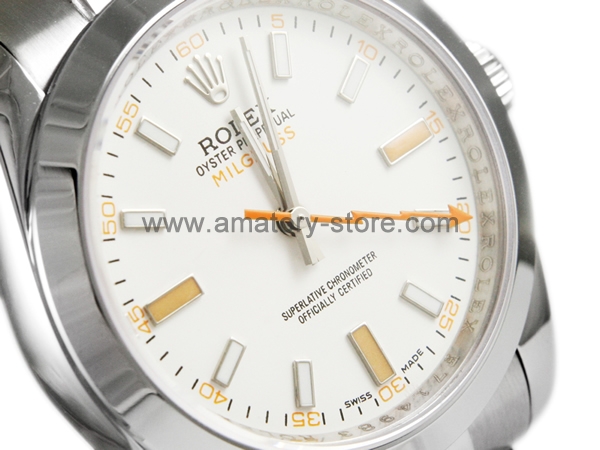 Rolex Milgauss Silver Case White Dial For Men