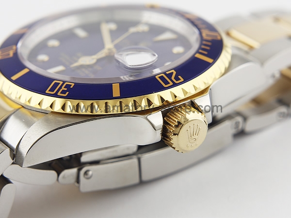 Rolex Submariner Two Tone Case Blue Dial Blue Bezel For Men