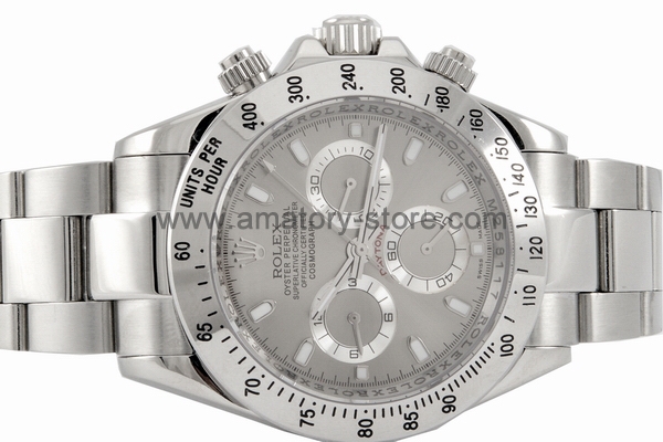 Rolex Daytona Silver Case Grey Dial For Men