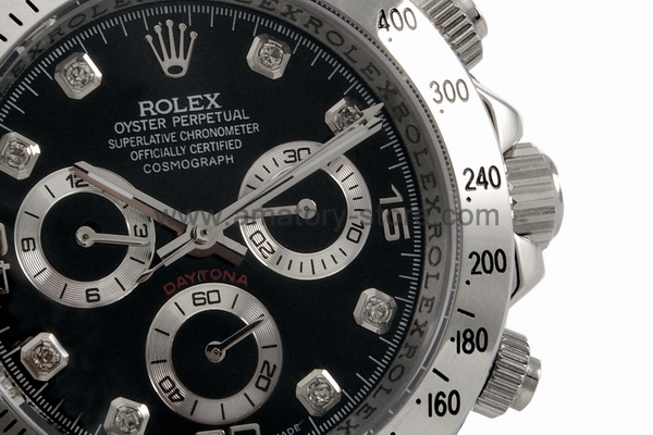 Rolex Daytona Silver Case Black Dial For Men