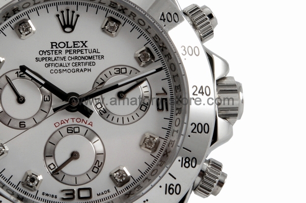 Rolex Daytona Silver Case White Dial For Men