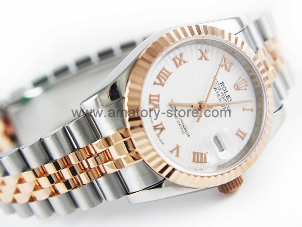 Rolex Date-Just Two Tone Case Pearl  Dial For Men