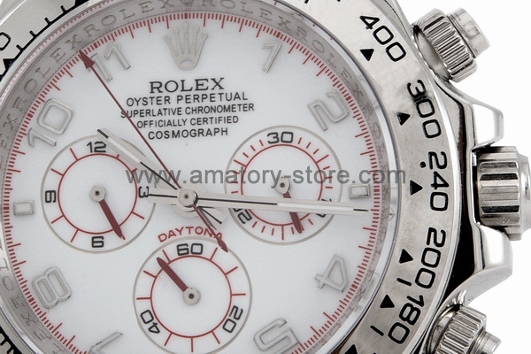 Rolex Daytona Silver Case White Dial For Men