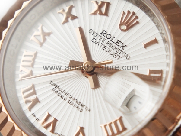 Rolex Date-Just Two Tone Case Pearl Dial For Women