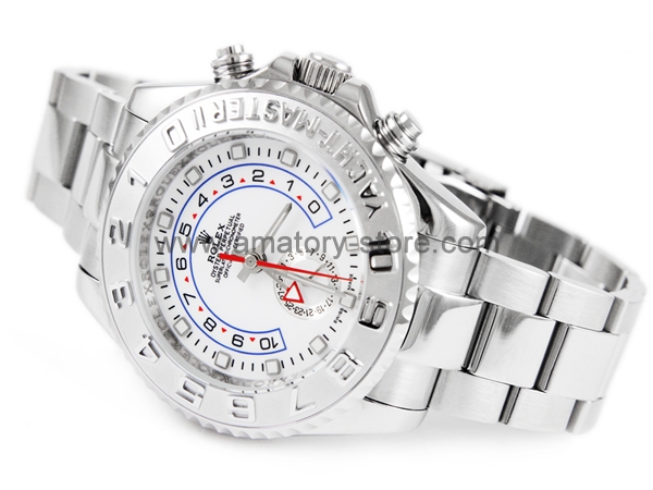 Rolex Yacht-Master II Silver Case White Dial For Men