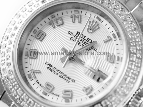 Rolex Date-Just Silver Case Silver Dial For Women