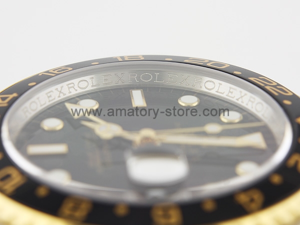 Rolex GMT-Master II Two Tone Case Black Dial Black Bezel For Men