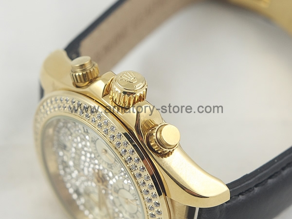 Rolex Daytona Gold Case Diamond Dial For Women