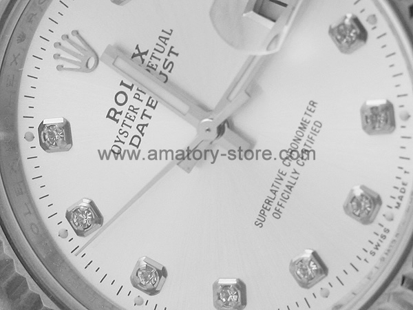 Rolex Day-Date Silver Case White Dial For Men