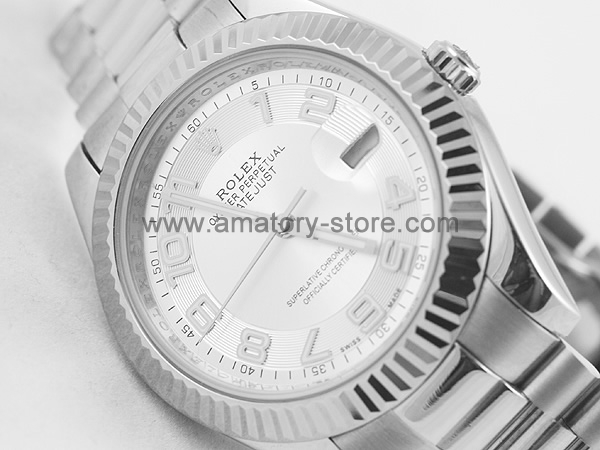 Rolex Date-Just Silver Case Silver Dial For Men