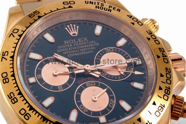 Rolex Daytona Gold Case Black Dial For Men