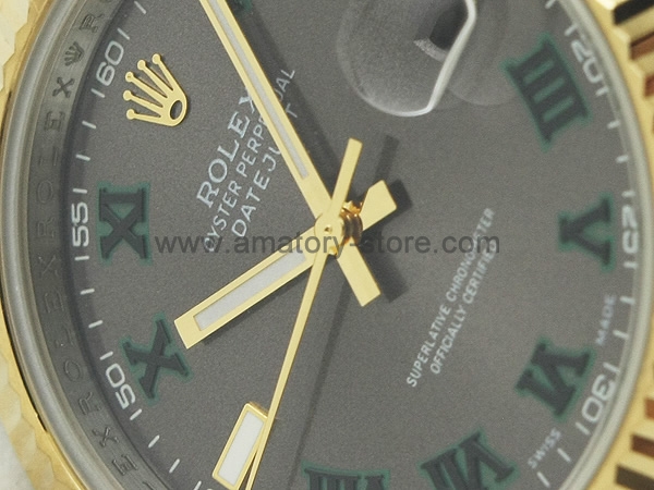 Rolex Date-Just Two Tone Case Black Dial For Men