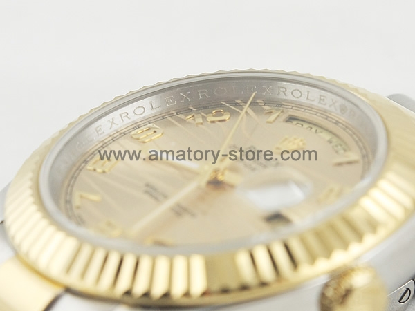 Rolex Day-Date Two Tone Case Gold Dial For Men