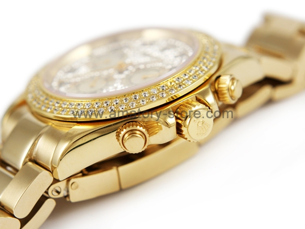 Rolex Daytona Gold Case Diamonds Dial For Men