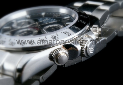 Rolex Daytona Silver Case Black Dial For Men